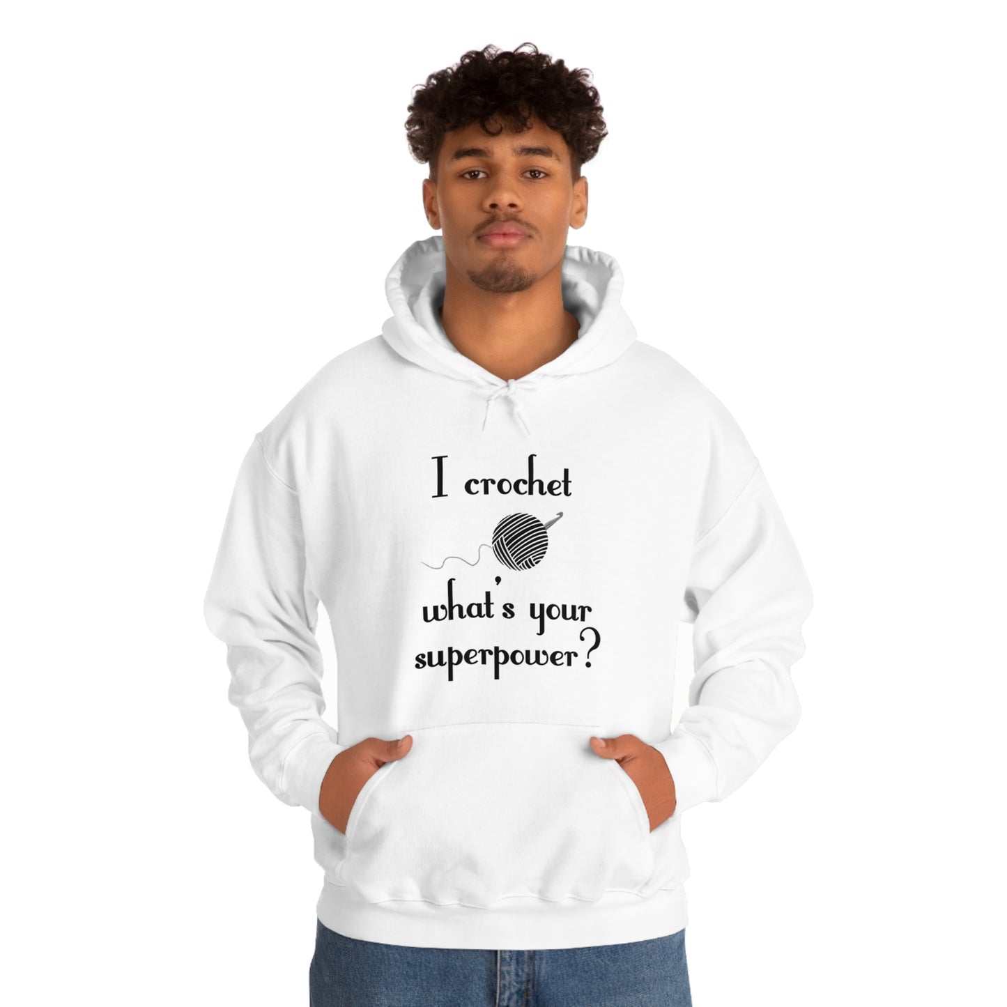 "I Crochet What's Your Superpower?" Graphic Hoodie - Warmed