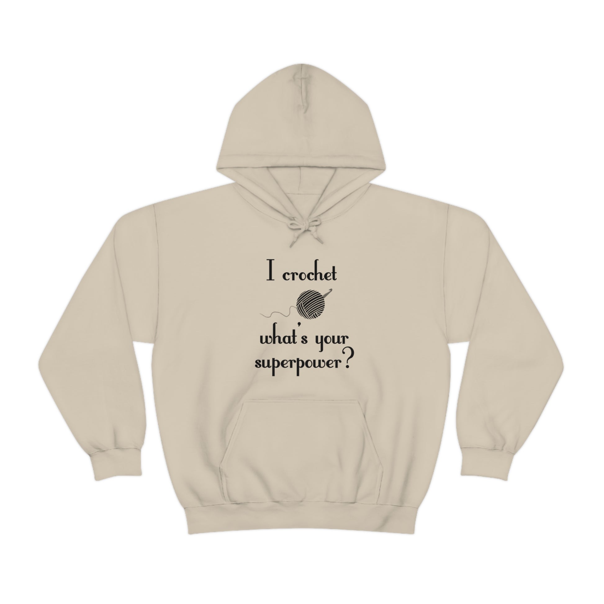 "I Crochet What's Your Superpower?" Graphic Hoodie - Warmed