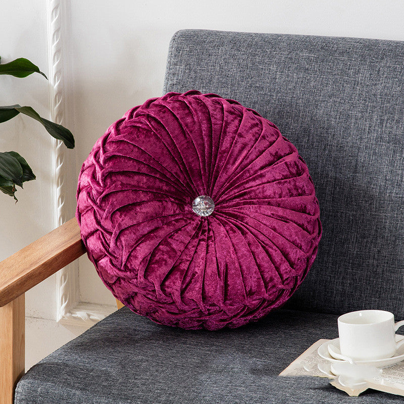 Jeweled Rouched Throw Pillow - Warmed