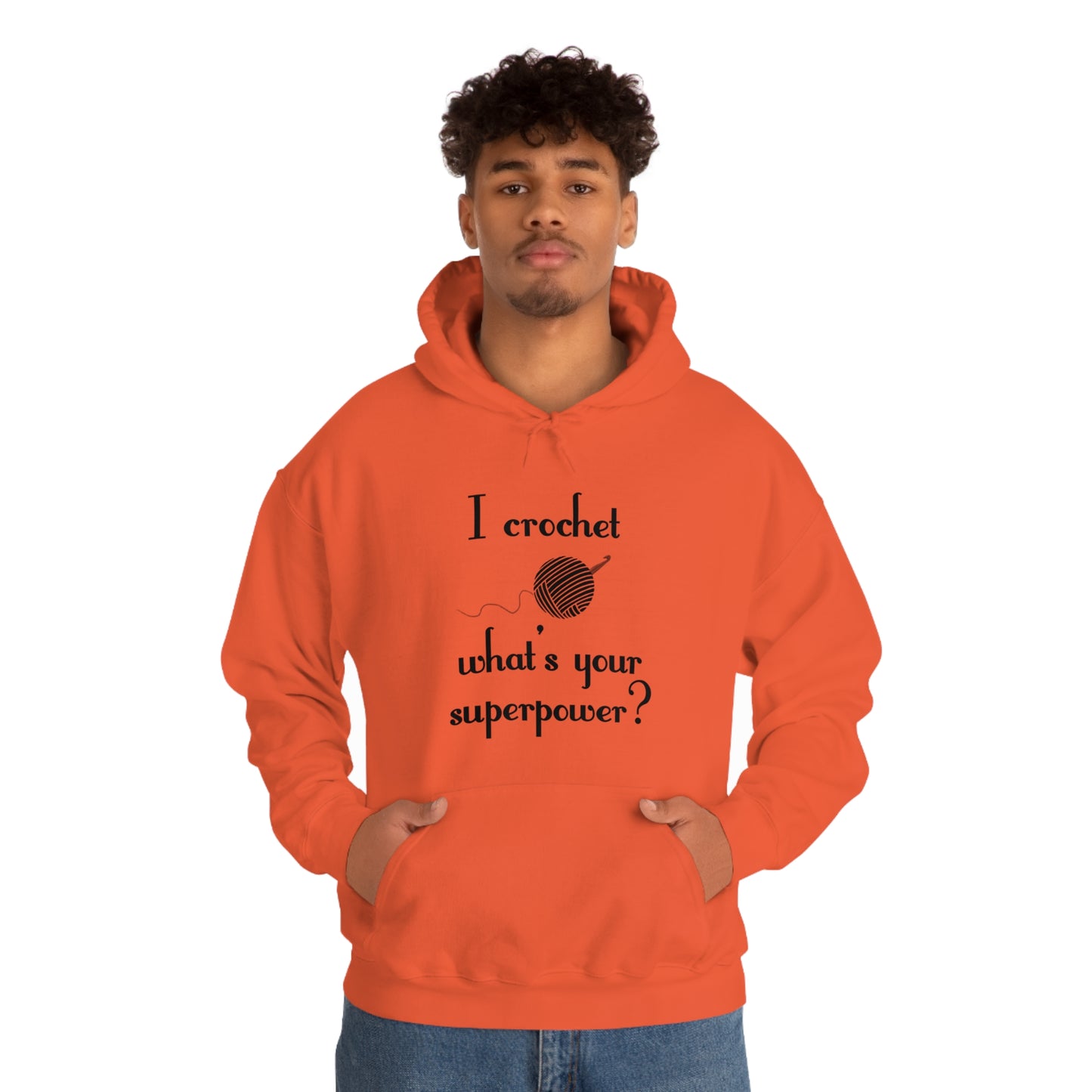 "I Crochet What's Your Superpower?" Graphic Hoodie - Warmed