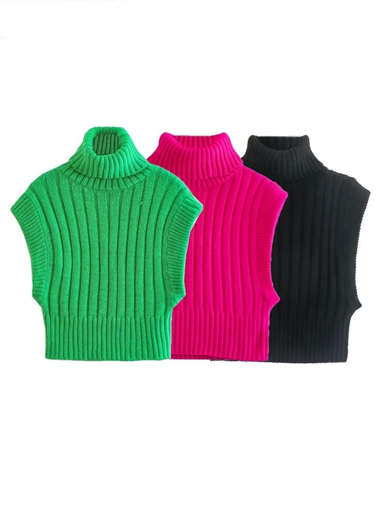 Knit Sleeveless Turtleneck - Warmed