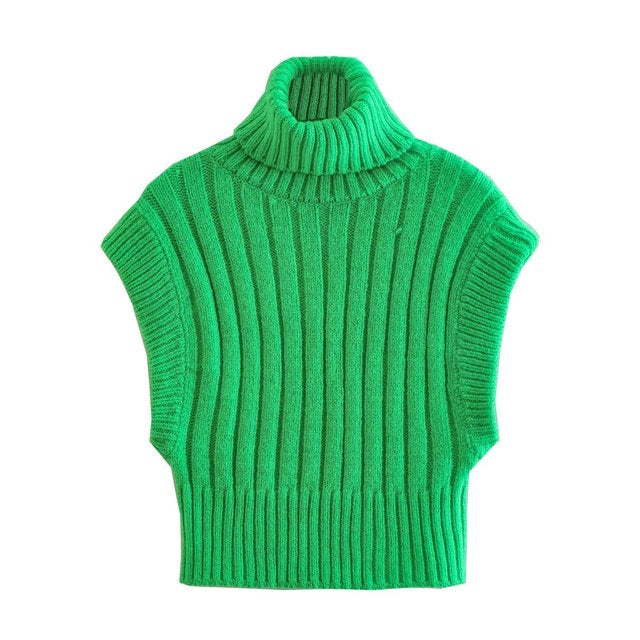 Knit Sleeveless Turtleneck - Warmed