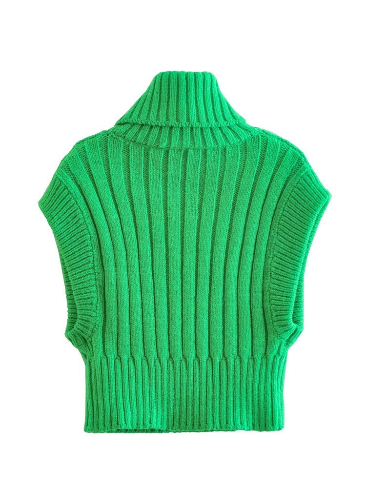 Knit Sleeveless Turtleneck - Warmed