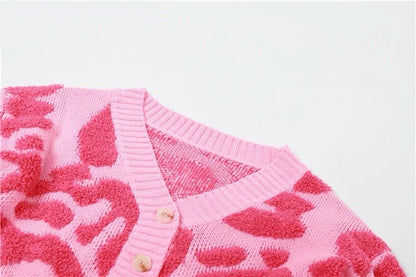 Pink Midriff Varsity Sweater - Warmed