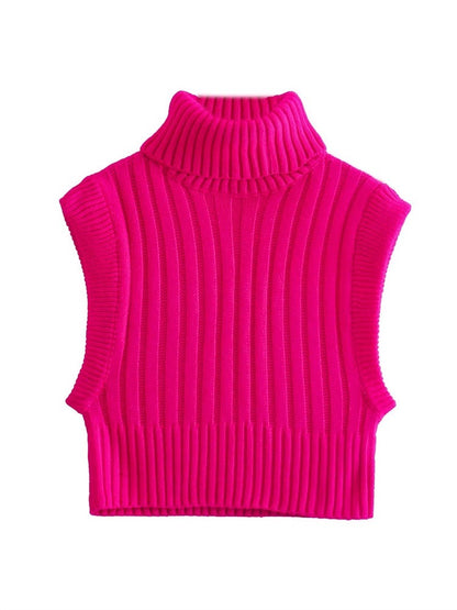 Knit Sleeveless Turtleneck - Warmed