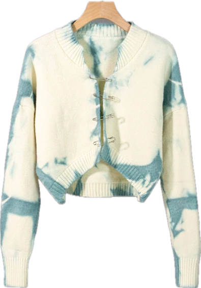 Tie Dye Midriff Cardigan - Warmed