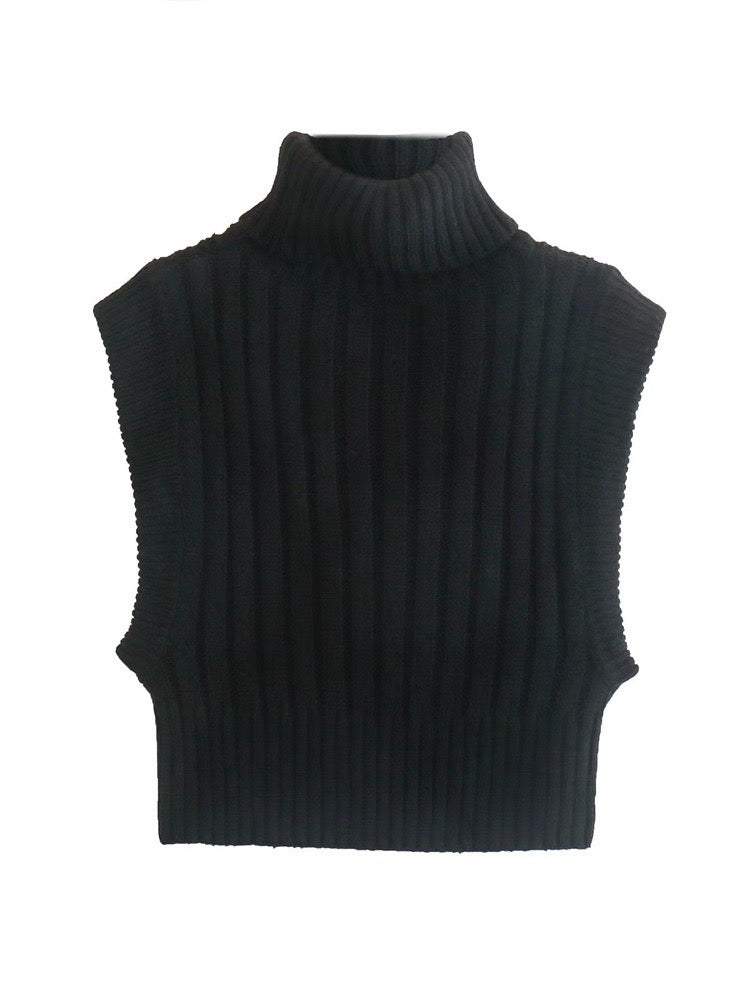 Knit Sleeveless Turtleneck - Warmed