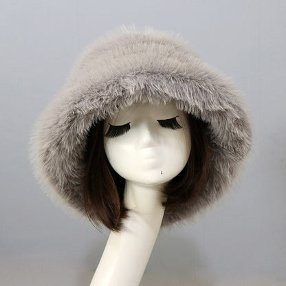 Faux Fur Bucket Hat - Warmed