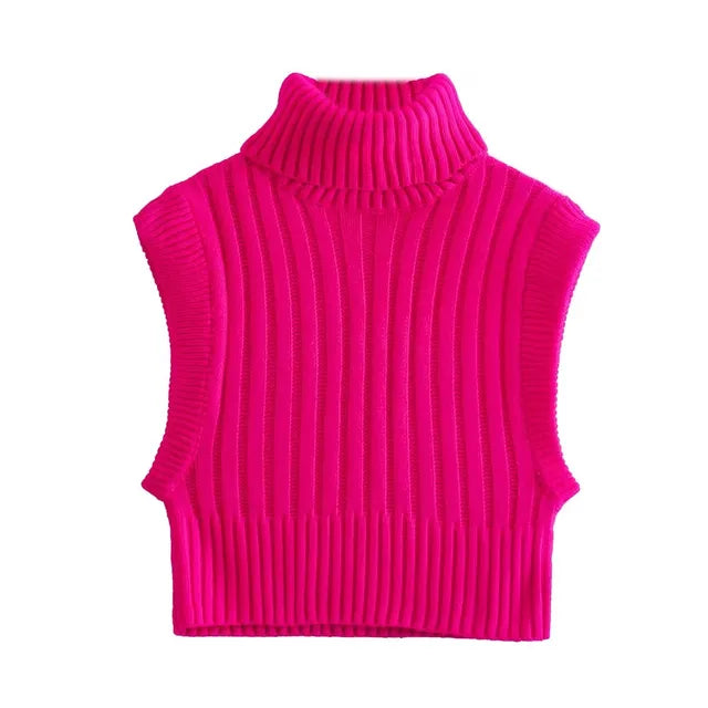 Knit Sleeveless Turtleneck - Warmed