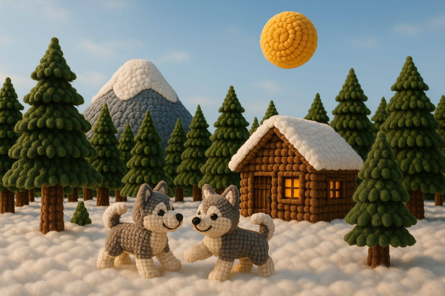 January 2026 Crochet Themed Wallpaper