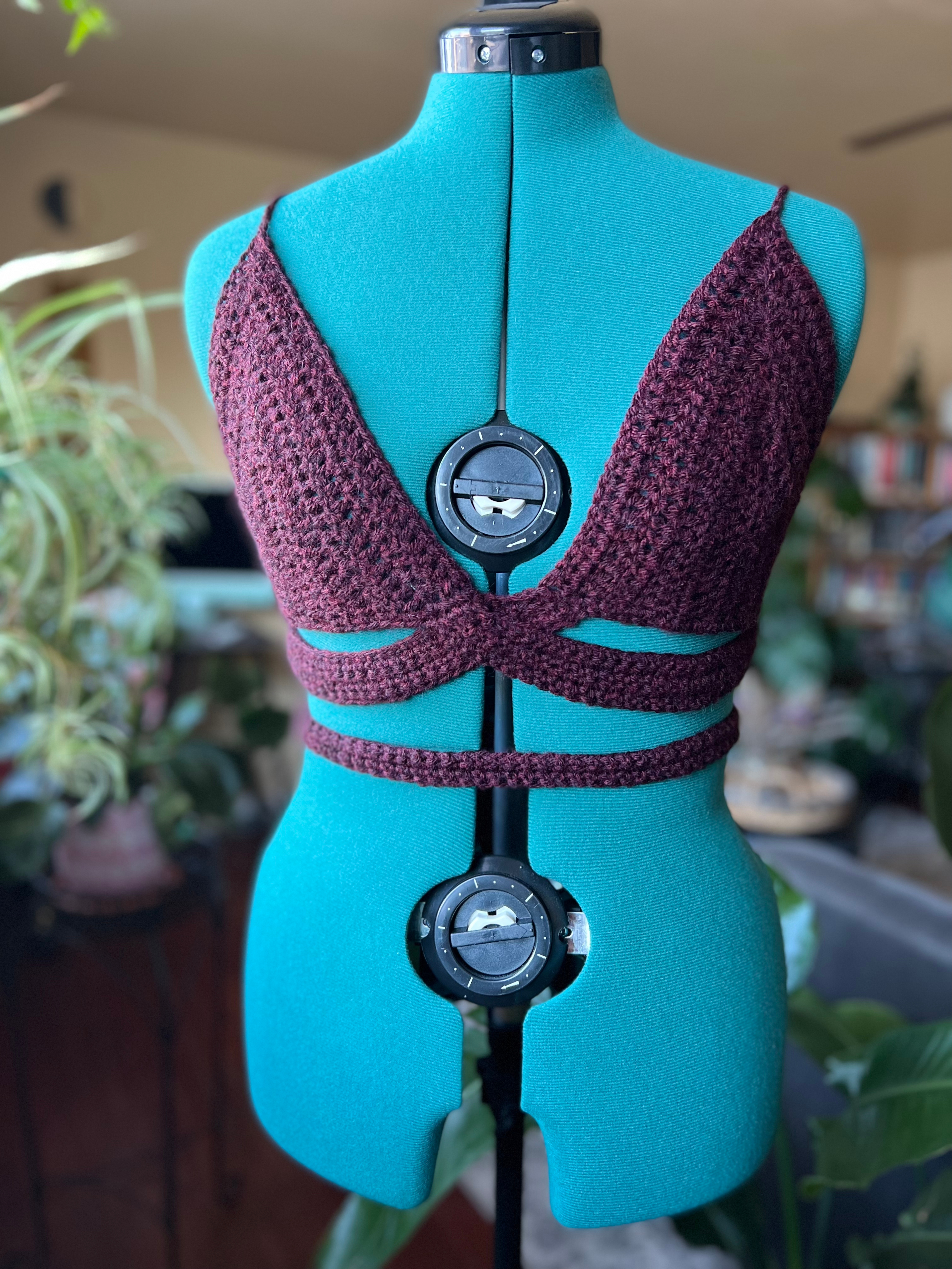 Crochet Strappy Bralette Pattern