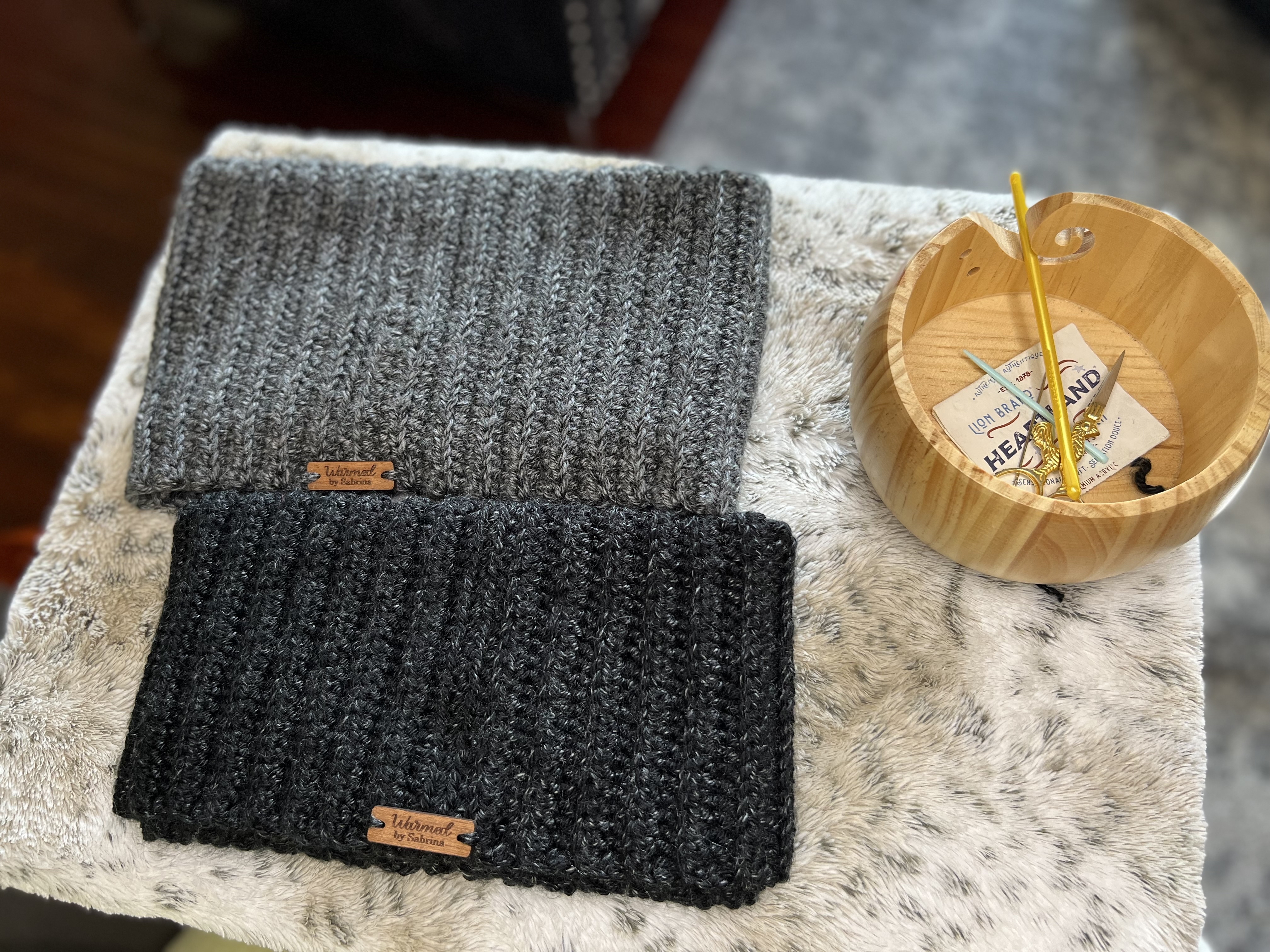 Ribbed Crochet Cowl Pattern: Double Layer Neck Warmer